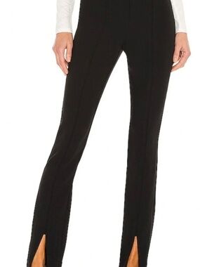 L'Academie Los Angeles front seam black high waisted trousers